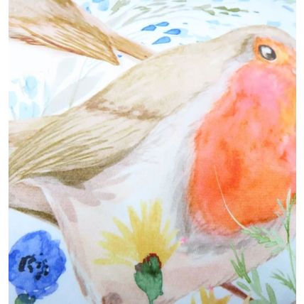 Robins on a Branch Pillow 24 CM Home Decor Gift Festive