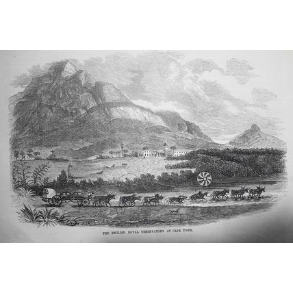 Village of Skulls & Royal Observatory, in South Africa - Ballou's Pictorial 1857