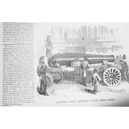 New Sporting Yacht for Egyptian Prince + Boston Cannon - Ballou's Pictorial 1857