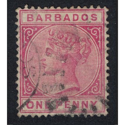 Barbados Queen Victoria One Penny 1882 Canc SG#92