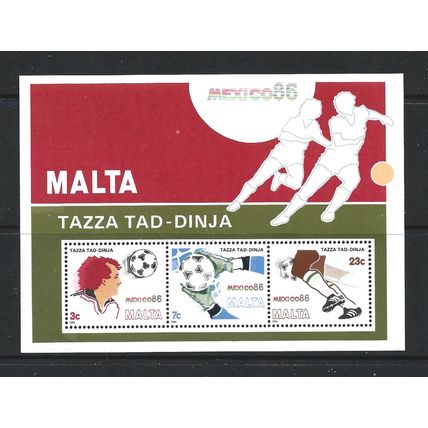 Malta.World Cup Football Championship,Mexico Mini Sheet 784.Unmounted Mint.May25