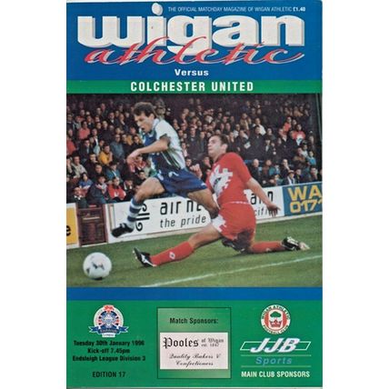WIGAN v COLCHESTER UNITED ENDSLEIGH LEAGUE DIV 3 1996