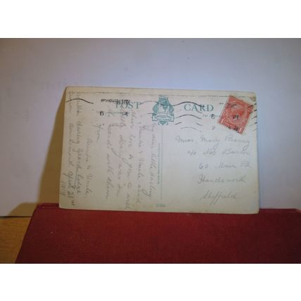 WEST CLIFF from pier, BOURNEMOUTH, Dorset used antique postcard c.1914 pm =