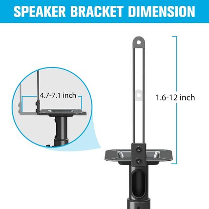 Mounting Dream Speaker Stands - Height Adjustable Speaker Stand for Vizio, Polk,