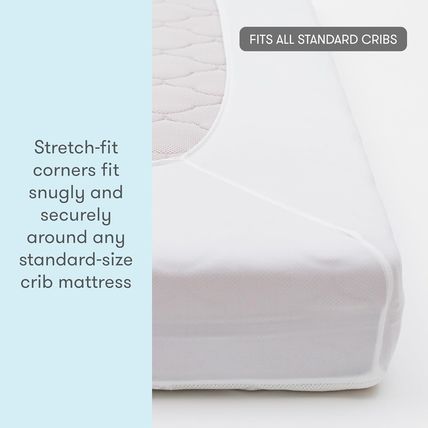 Newton Baby Waterproof Crib Mattress Pad | Ultra-Breathable Quilted Layer for Co