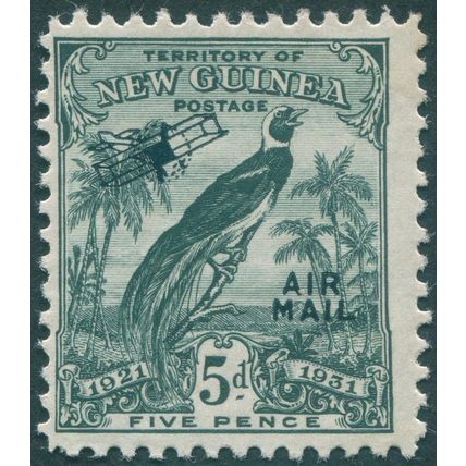 New Guinea 1931 5d. deep blue-green Air Mail SG169 unused