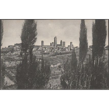 Panorama dalla Strada di Santa Chiara, San Gimignano, c1930 -Alterocca Cartolina