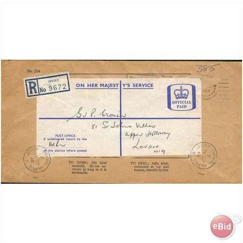 Jersey letter 1968 - On Her Majesty's Service
