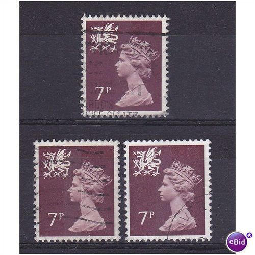 W23 7p Brown (1 centre band).Fine Used.ns1