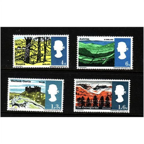 GREAT BRITAIN 1966 LANDSCAPES SG689 / 692 SET 4 VALS U/M MINT #2