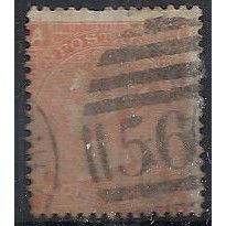 1867 SG94 4d Vermillion Plate 10 Good+ Used Letters "IA".