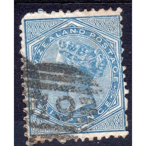 New Zealand Sg156 6d Blue P 12.5 good used (G92)