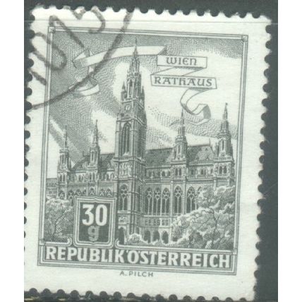 Austria 1957 - SG1296 - 30g green - Vienna Town Hall - used 4