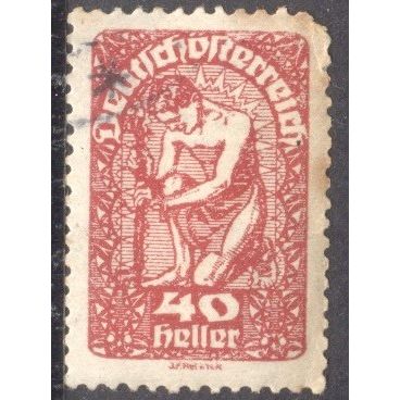 Austria 1919 - SG350 - 40h red - New Republic - used
