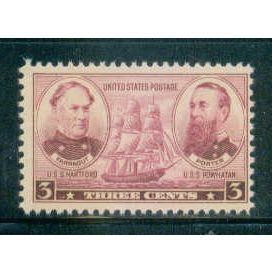 792 3c Farragut-Porter Just Clears MNH XA0308