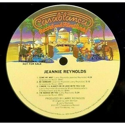 JEANNIE REYNOLDS One Wish 1977 Promo Copy LP Vinyl Record Vintage P5)