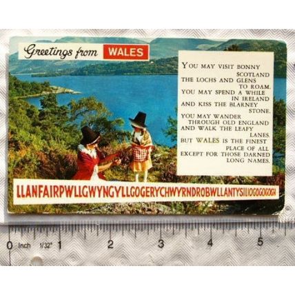 1965 postcard Llanfair PG