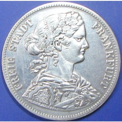 1866 2 Thaler, German State. Challenge Coin, Souvenir. REPLICA. 43a.