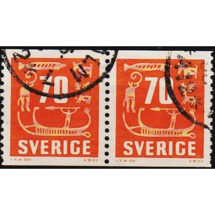 Sweden. 1954 70ore (Pair) S.G.351 Used