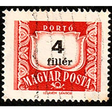 Hungary 1958 Postage Due 4f Used Stamp