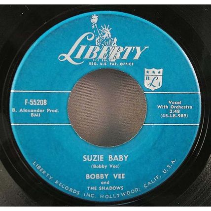Bobby Vee - Suzie Baby / Flyin High Vinyl 45