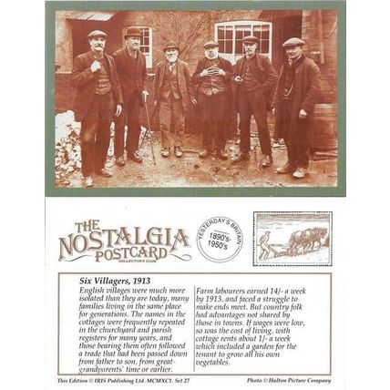 Postcard English Villagers 1913 Farm Labourers Village Life - Nostalgia