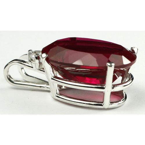 Created Ruby, 925 Sterling Silver Pendant, SP085