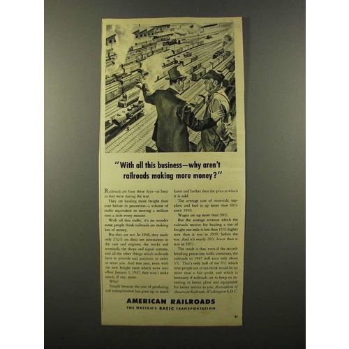 1947 Association of American Railroads Ad - Business