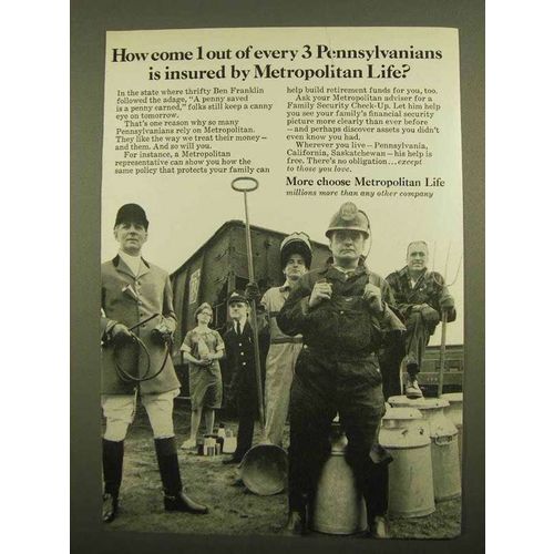 1965 Metropolitan Life Insurance Ad - Pennsylvanians