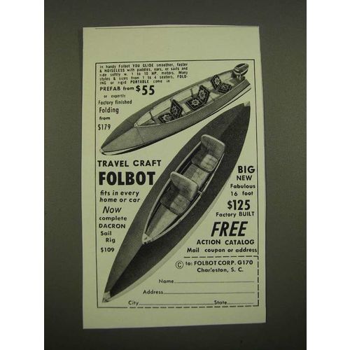 1970 Travel Craft Folbot Boat Ad