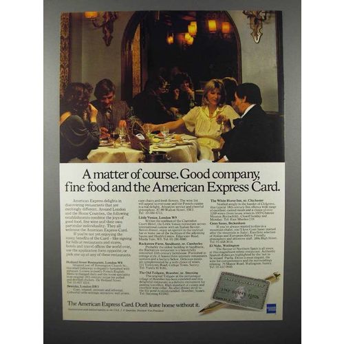 1978 American Express Credit Card Ad - Good Company
