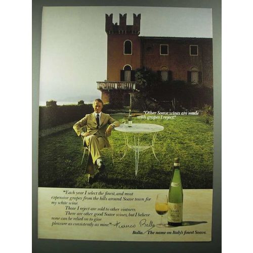 1980 Bolla Soave Wine Ad - Other Wines Made With Grapes I Reject
