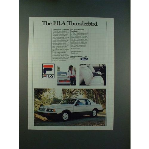 1984 Ford Fila Thunderbird Car Ad - NICE!