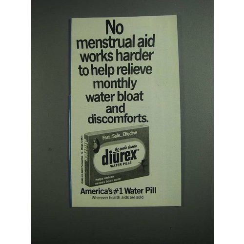 1984 Diurex Water Pills Ad - Relieve Water Bloat