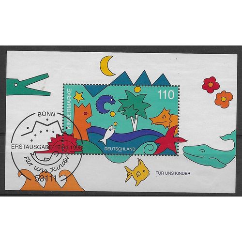 GER 1998 110pf 'FOR US CHILDREN' M/S FINE USED (EBID53-589XL)