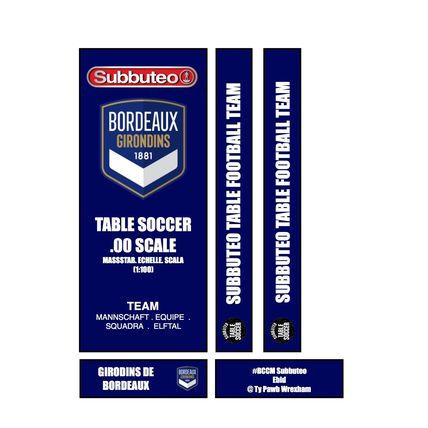 Tabletop Football Subbuteo Box Label Girodins de Bordeaux (FRA) 2020