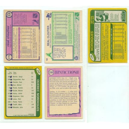 Real Cloutier 1980s 5x card lot