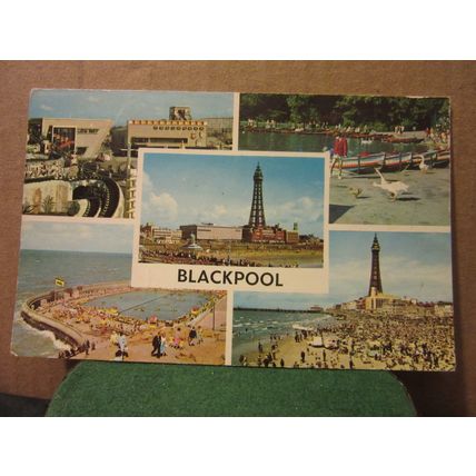 multiview, BLACKPOOL LANCASHIRE. used postcard #