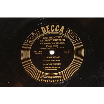 Carman Cavallaro 10" LP with Original Cover-MELODIES OF FRITZ KREITER