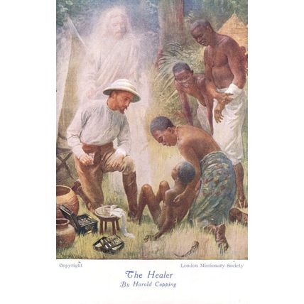 The Healer African Christian London Missionary Society Postcard