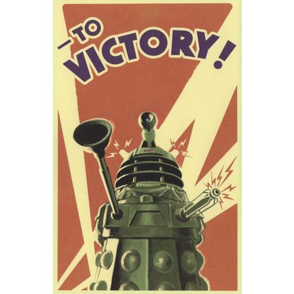 Dr Who Winston Churchill To Victory Daleks Advertising Postcard