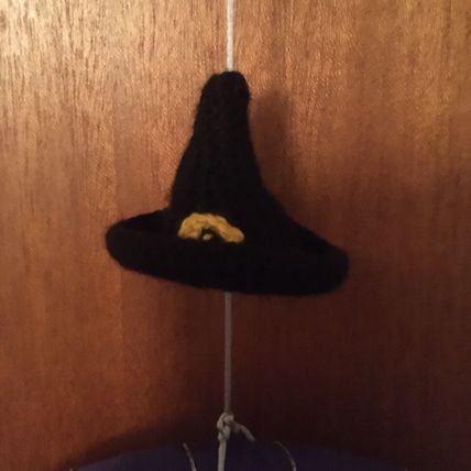 Halloween Door Wreath Crochet Pumpkin Ghost Hat & Spider Handmade