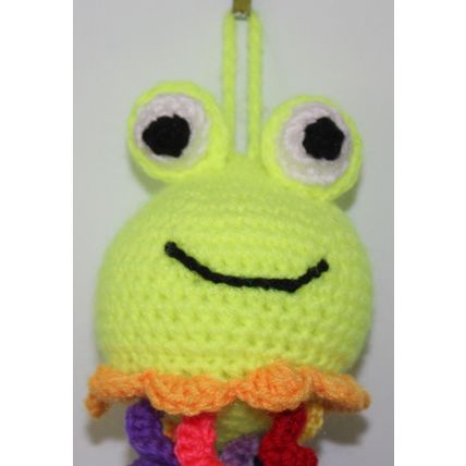 Hand Crocheted Colourful Jelly Fish Soft Toy - Made in Australia