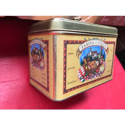 Farina Italia Empty Pasta Tin Vintage Storage Container Display Collectable