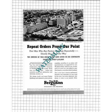 National Cash Register Co Dayton Ohio HK Ferguson Co Cleveland - 1937 Advert