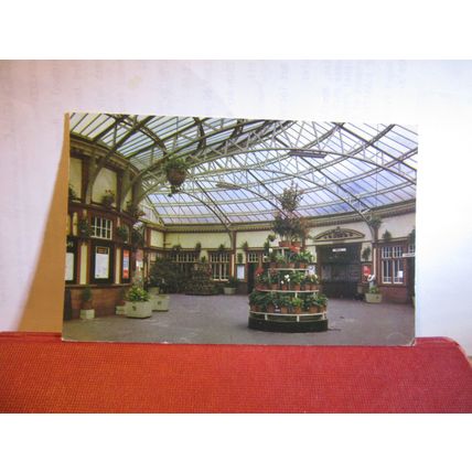 RAILWAY STATION BOOKING HALL, WEMYSS, FIFE vintage used postcard 1970 pm=