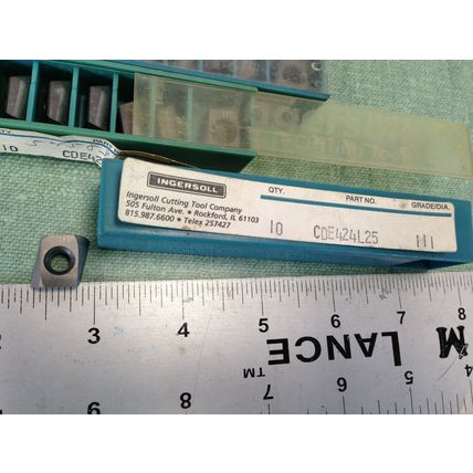 NEW LOT 50 INGERSOLL CDE424L25 CARBIDE INSERTS, GRADE 111 ,SV