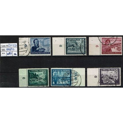 Los H23050: Deutsches Reich Mi. 888/93, gest.