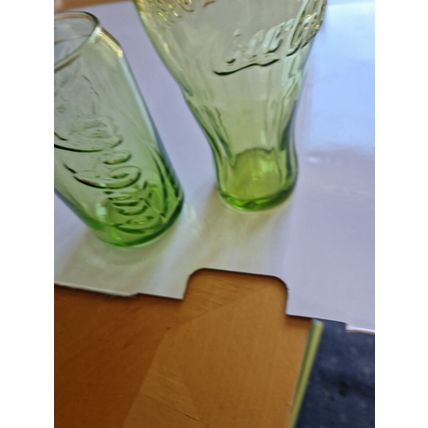 VINTAGE COCA COLA GREEN GLASSES