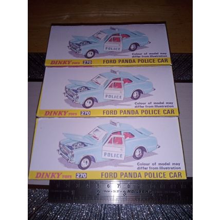 Dinky No270 Ford Escort Police Panda Car - Replica Box